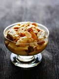 Apple trifle with Calvados and caramel apples