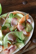 Avocado, prosciutto & melon salad
