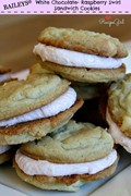 Baileys white chocolate raspberry sandwich cookies