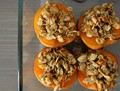 Baked apricots with brown sugar streusel