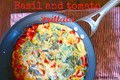 Basil and tomato frittata