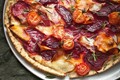Beetroot, potato & kumara pizza with rosemary