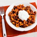 Better-than-mom's stovetop goulash with macaroni, tomatoes, and ground beef