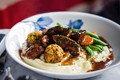 Braised beef with dumplings