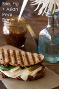 Brie, fig and Asian pear panini