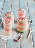 Candy cane white chocolate mousse
