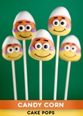Candy corn cake pops