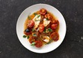 Chicken with herb-roasted tomatoes and pan sauce