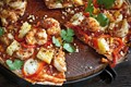 Chilli prawn & pineapple pizza