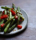 Chinese long beans with cracked black pepper