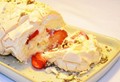 Chocolate Aero meringue roulade