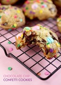 Chocolate chip confetti cookies