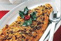 Christmas regal salmon with cranberry and almond crust