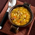Comforting ground beef and barley soup