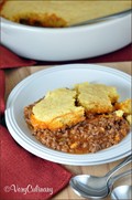 Cornbread hamburger pie