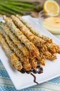 Crispy baked asparagus fries