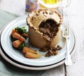 Dad's beef, mushroom & mustard pies