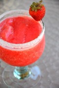 Fresh strawberry margaritas