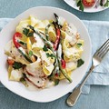 Garden Alfredo with chicken