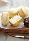 Got your goat: frozen honey-vanilla goat's milk on sugar cone cookies