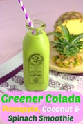 Greener colada – pineapple, coconut & spinach smoothie