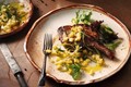 Jerk pork cutlets with pineapple & mint salsa