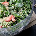 Kale, quinoa, and strawberry salad