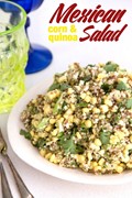 Mexican corn and quinoa salad (Esquites with quinoa)
