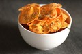 Microwave sweet potato chips