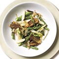 Morel mushroom and asparagus sauté
