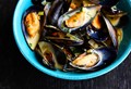 Mussels with blue cheese and white wine