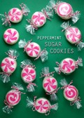 Peppermint candy sugar cookies