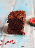 Pink peppercorn brownies