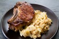 Pork chops with braised cabbage