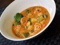 Red curry with shrimp, zucchini, and carrot