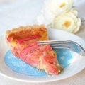 Rhubarb coconut honey tart