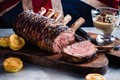 Roast rib-eye with wild mushroom sauce