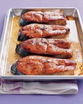Salmon steaks with hoisin glaze