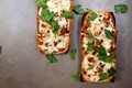 Sausage and cheese French bread pizza