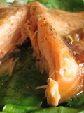 Sesame, tamarind and lime marinated salmon steaks