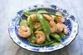 Shrimp with snow peas