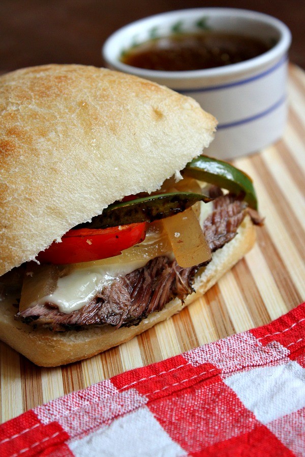 Slow cooker French dip sandwiches