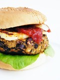 Spicy bean burgers with sweet chilli jam