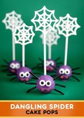 Spider web cake pops