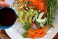 Spring roll in a bowl