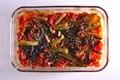 Stewed scallions and tomatoes