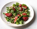 Strawberry, almond and pea salad
