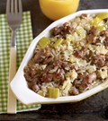 Sunday breakfast rice and sausage casserole
