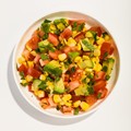 Tomato, corn, and avocado salsa