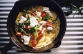 Tomato, rocket & feta omelette